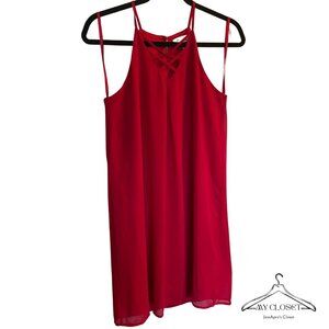 Monteau Los Angeles Red Cross Cross Lightweight Dress Size Small
